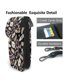 Nurse Love Cute Cartoon Pu Leather Crossbody Phone Bag Card Slots Flip Phone Purse With Adjustable Strap 7.6x4.9inch
