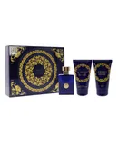 Dylan Blue by Versace for Men - 3 Pc Gift Set 1.7oz Eau de Toilette, 1.7oz After Shave Balm, 1.7oz Perfumed Bath Shower Gel