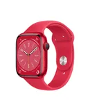 Apple Watch Series 8 [GPS + Cellular, 45mm] - (PRODUCT)Red Aluminum Case with Red Sport Band, M/L (Renewed)