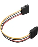 UGREEN SATA Power Cable for Desktop Computer Case, Compatible with SSD/HDD IDE, 4-Pin to 15-Pin Adapter Converter Cable, 0.2 Meters, 50720