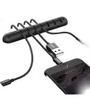 UGREEN Desktop Cable Organizer, Power Cord Clip And Wrap Tool, Cable Management And Tidy-Up Device, Wire Binding And Organizing Tool, Black, 50320