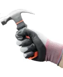 3M Safety Gloves, Construction Rubber, Wear-Resistant, Coated, Non-Slip, Protective Repair Gloves, Gray, Size L