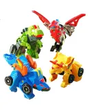 VTech Transforming Toy Dinosaur Warrior Triangular Dragon Transforming Lightning Car for Boys Aged 3-8 Birthday Gift