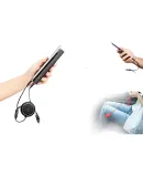 Baseus Three-In Retractable Data Cable, Compatible with Apple, Android And Type-C Devices, Fast Charging, Suitable for IPhone 15/14/13, Xiaomi, Huawei, Car Phone Charger Cable, 1.2 Meters