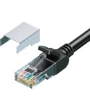 UGREEN CAT6 Pure Copper Ethernet Cable, Gigabit Network High-Speed Connection Cable, Computer Broadband 8-Core Twisted Pair, POE Powered Patch Cord, Black, 0.5 Meter, 50190