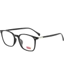 Levi's Eyeglass Frames, Black Square Lightweight Optical Glasses Frames for Men And Women, Model LS03099