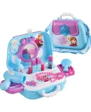Disney Girls' Toys, Children's Day Gifts for Kids, Pretend Play Toys for Girls, Realistic Dressing Table, Frozen-Themed Toys, Handheld Makeup Backpack, Birthday Gifts
