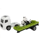 TAKARA TOMY Alloy Car Model Toy for Children, Red And White Box No. 3 Giant Panda Transport Vehicle 438908