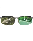 Lianshang Sunglasses Photochromic Lenses for Men, Polarized Glasses, Aluminum-Magnesium Sunglasses, Sports Sun Protection, Driving Professional Cycling Glasses, 3043