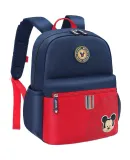 Disney Mickey Mouse Cartoon Kids Backpack for Boys 2-6 Years Old, Kindergarten School Bag, Grade 1 Small Bag SM11890 (Navy Blue)