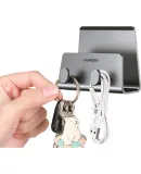 UGREEN Wall-Mounted Phone Holder, Adhesive Tablet Lazy Clip for Living Room, Kitchen, Office Desk, Bedside, Bathroom, No Drilling Required, Charging And Storage Organizer Base