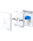 UGREEN Network Cable Outlet Panel, Universal Cat5e/6/7 Module Thickened 86-Type Panel, Suitable for Telephone Computer Room Network Socket, Four Ports 1 Pack 80443