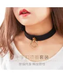 Roomfun Bondage Set with Handcuffs, Cross Buckle, Collar, Alternative Adult Toys for Bondage, Restraint, BDSM, and Sexual Pleasure