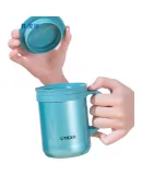 TIGER (TIGER) Insulated Water Bottle with Tea Filter, Office Cup for Men And Women, CWM-A035 Forest Green 350ml