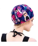 Barbie Fashion Printed Long Hair Ear-Protecting Swim Cap, Women's Swimsuit Fabric, High Elasticity Comfortable Quick-Drying Breathable Swimming Equipment