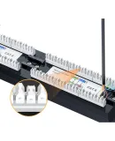 UGREEN Cat6 Patch Panel with 24 Ports, Gigabit Ethernet Cable Management Rack, Thickened Gold-Plated Rack-Mounted Cabinet for Engineering Network Patch Cords And Cable Management, 70423