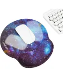EXCO Starry Sky Comfortable Business Mouse Pad Wrist Rest Silicone Mouse Hand Pillow Extra Large Thick Computer Office Mouse Pad for Women Dongying Gaming Wrist Rest Pad 8885