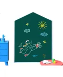 Deli 90*60cm Home Soft Magnetic Self-Adhesive Whiteboard, Erasable Writing Sticker, Drawing Board, Graffiti Self-Adhesive Wallpaper, Wall Decoration Sticker for Home Decor And Background Wall, Green Board, 50131