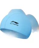 Li-Ning Children's Swim Cap, Cute Solid Color Fabric Swimming Cap for Boys And Girls, Comfortable Swim Cap 633 Pink