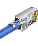 UGREEN CAT6 Shielded RJ45 Connectors, Gigabit Ethernet Network Plugs, 50U Gold-Plated Professional Grade RJ45 Computer Network Cable Connectors, Two-Piece Design with 10 Pieces, 20842