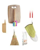 3M Kitchen Waterproof Hooks, No Drilling Required, No Wall Damage Or Residue, Strong Adhesive, Medium Size, Heavy-Duty, 2 Pieces