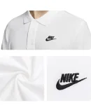 NIKE Spring And Summer Men's Short-Sleeve T-Shirt, Polo Shirt, Pure Cotton, Sports Casual, CJ4457-100, White XXL