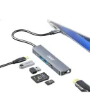 Acer (Acer) Type-C Expansion Dock, USB-C to HDMI Adapter, Compatible with MacBook, Huawei Computers, IPad Converter, 4K Screen Mirroring Expansion Dock, Six-In with Card Reader