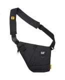CAT Crossbody Chest Bag Gun Bag Sports Casual Motorcycle Fitted Shoulder Bag for Men, Stylish Water-Resistant, Gray And Black, 83702