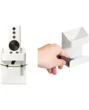 UGREEN Wall-Mounted Phone Holder And Remote Control Stand, Creative Design for Living Room, No Drilling Required, Elegant White