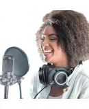 Audio-Technica AT2035BK Directional Condenser Microphone for Live Streaming, Karaoke, And Professional Recording