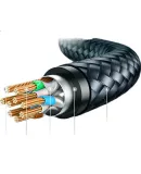 UGREEN Cat7 Ethernet Cable, 10 Gigabit Network Connection Cable, Category 7 Broadband Computer Gaming Competition 8-Core Shielded Monitoring Pure Copper Twisted Pair Network Patch Cable, 0.5 Meter, 80420