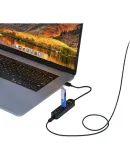 PHILIPS USB Hub 2.0 Four-Port Multi-Interface with External Power Supply Port, Huawei Laptop Desktop Computer 4-Port Hub Extender Converter Extension Cable, 2 Meters