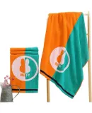Jinhao Miffy co-branded bath towel 100% cotton bath towel A-class contrast color personality cotton bath towel