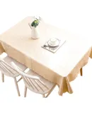 AVIVI Waterproof, Oil-Proof, And Heat-Resistant PVC Tablecloth, Rectangular Dining Table Mat, Coffee Table Cover, 130*180 Cm, Rose Champagne Color