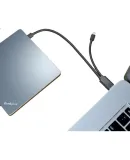 Lenovo TX800 External Optical Drive, Ultra-Thin External DVD Burner, 24x Speed, High-Speed Mobile Optical Drive, Type-C + USB Dual Interface