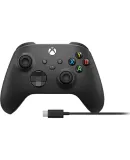 Microsoft Xbox Wireless Controller, Matte Black + USB-C Cable, Bluetooth Compatible with Xbox/PC/Tablet/Phone, Steam Promotion, Black Myth: Wukong, Hollow Knight
