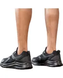 XTEP Men's Running Shoes, Sports Shoes, Lightweight Shock-Absorbing Casual Shoes, Running Shoes, Student Shoes, Black And White, Size 41