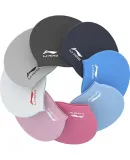 LI-NING Swimming Cap, Long Hair Silicone Waterproof Swim Cap, Unisex Swim Cap, 808 Light Blue
