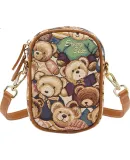 Bolso de teléfono para mujer Xiaoxiongyilian, adorable bolso cruzado de tela al hombro, monedero, regalo de San Valentín