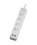 PHILIPS (PHILIPS) Safe Smart USB Socket, 4 Outlets with Master Control, 1.8 Meters, Power Strip/extension Cord/multi-Outlet Strip with 3 USB Ports