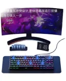 HP Wired Mechanical Keyboard with Rotary Knob, 87 Keys, E-Sports Gaming Full Hot-Swappable, Office And Home Use, Wear-Resistant Metal Panel, Mixed RGB Backlight Blue Switch, 84 Keys 87 Layout TKL