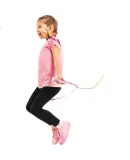 Li-Ning (LI-NING) Jump Rope for Children, Middle School Entrance Exam, Speed Jumping Steel Wire Rope, Adult Fitness Equipment, Elementary School Physical Education Exam, Pink