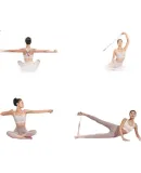 Li-Ning (LI-NING) Figure-Eight Resistance Band, Yoga Stretch Band for Back Opening And Chest Expansion, Back Traction Rope, Shoulder And Neck Stretching Fitness Equipment