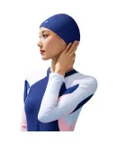 Li-Ning (LI-NING) Swim Cap for Men And Women, Comfortable Fabric Swimming Cap with Ear Protection, Non-Binding, Non-Sticky Hair Swim Cap LNMT151-5 White