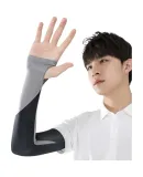 Li-Ning Cycling Ice Sleeves Sun Protection Arm Sleeves for Women And Men, Summer Ice Silk Arm Sleeves Outdoor Ice Silk Arm Sleeves Patchwork Long Style