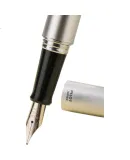 PILOT 88G Fountain Pen, Metal Signature Pen, Ink Metropolitan Series Gift Box Set, FPMR1 Fountain Pen for Student Calligraphy Practice, Silver Plain Pattern F Nib