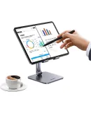 UGREEN Phone Stand Desktop Aluminum Alloy IPad Tablet Stand Lazy Bedside Live Streaming Gaming PUBG Online Class Binge-Watching All-Metal Sturdy Durable Foldable Portable