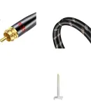 SKW Audiophile-Grade Two-To Dual RCA Audio Cable, 6N Single Crystal Copper RCA Red And White Analog Signal Cable, CD Decoder DSP Amplifier Connection Cable, BG04-0.5 Meters