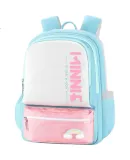 Disney Children's Backpack for Primary School Students, Mickey Mouse Design, Grades 1-3, Boys And Girls, Double Shoulder Gift Backpack SM11953 Blue And Pink