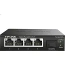 TP-LINK Gigabit Switch with 4 Ethernet Ports And 1 Optical Port, Managed Small Enterprise-Grade Network Switch for Commercial Use, Monitoring, Office, Network Cable Splitter TL-SG2105